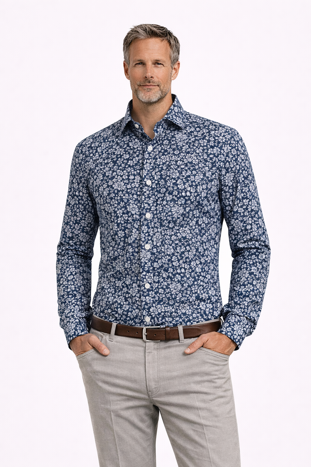 Seidensticker kauluspaita Shaped fit Liberty fabric Kukkakuvio