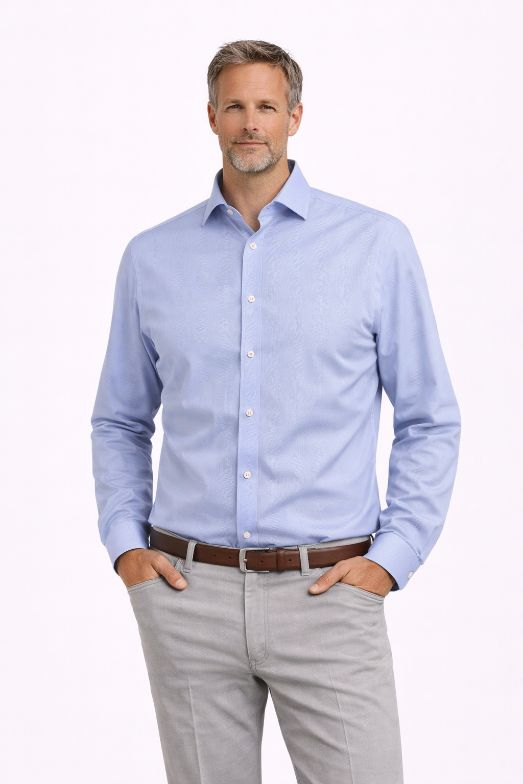 Seidensticker kauluspaita regular fit Vaaleansininen mikroruutu