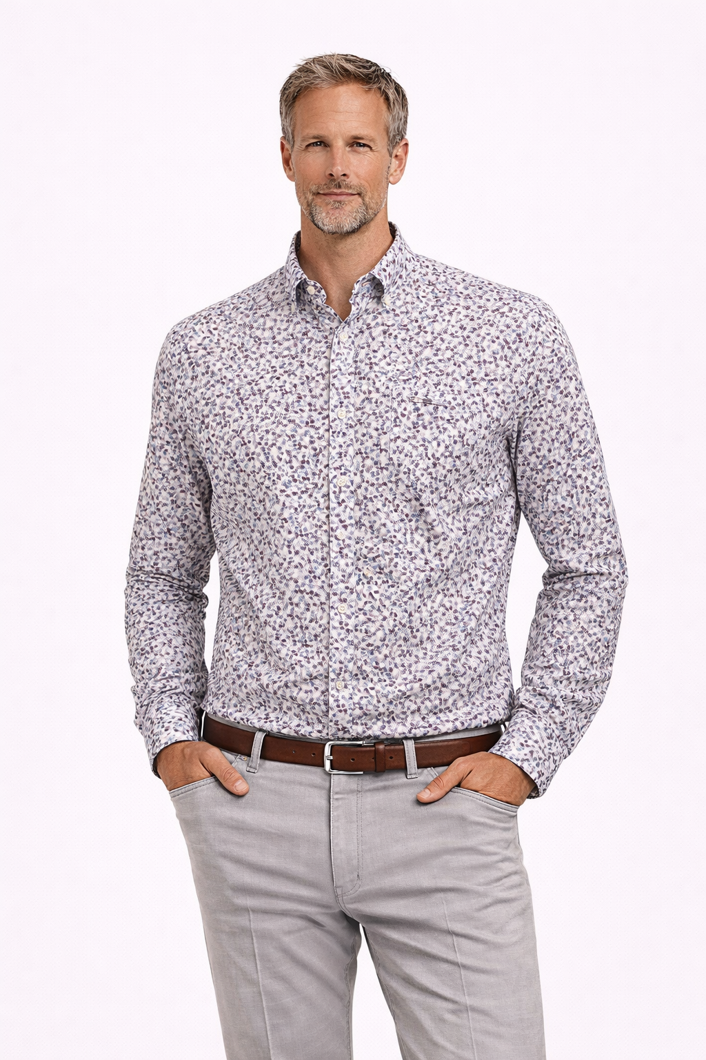 Fynch Hatton kauluspaita Kukkakuvio