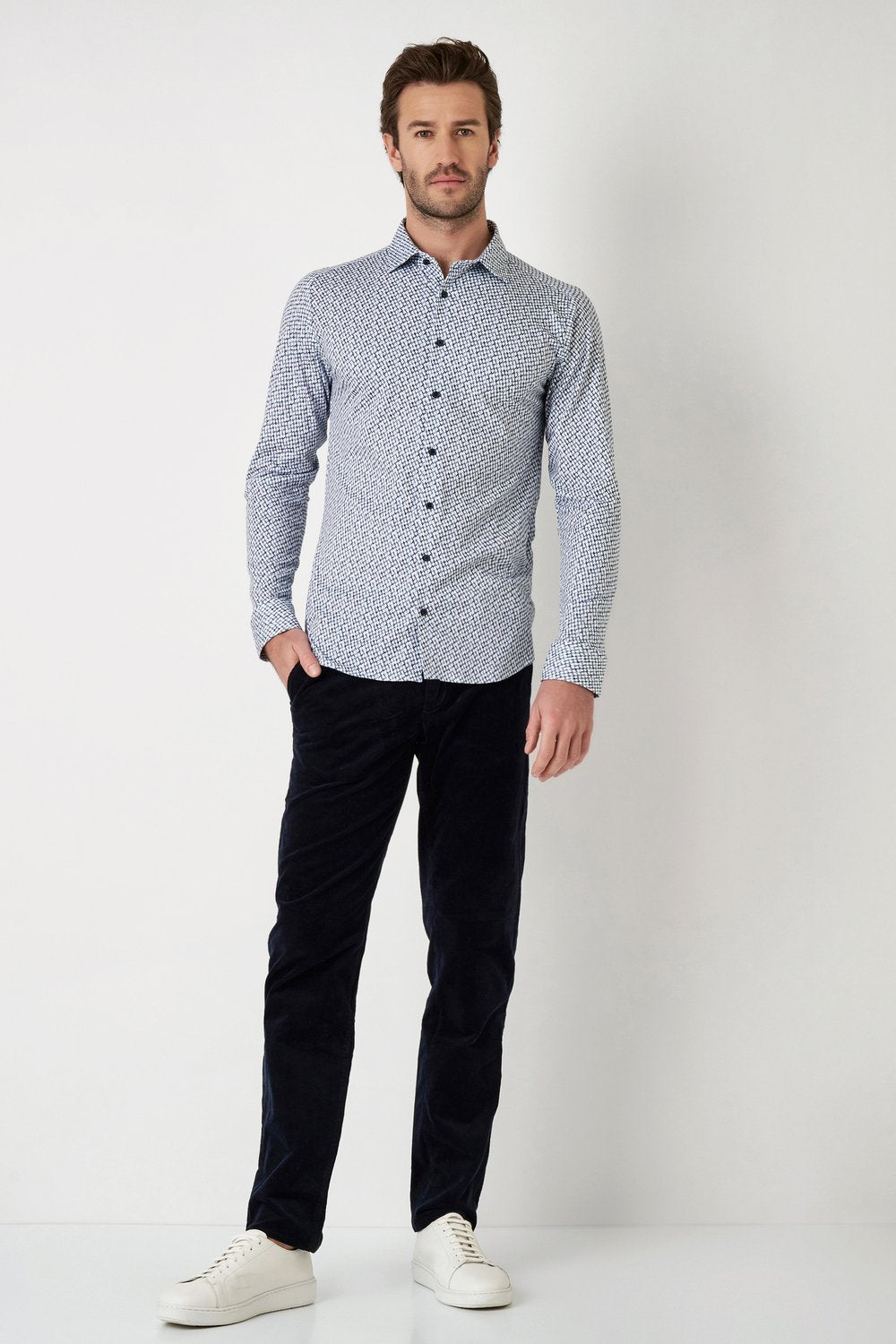 Desoto joustokauluspaita vaaleansininen casual kent