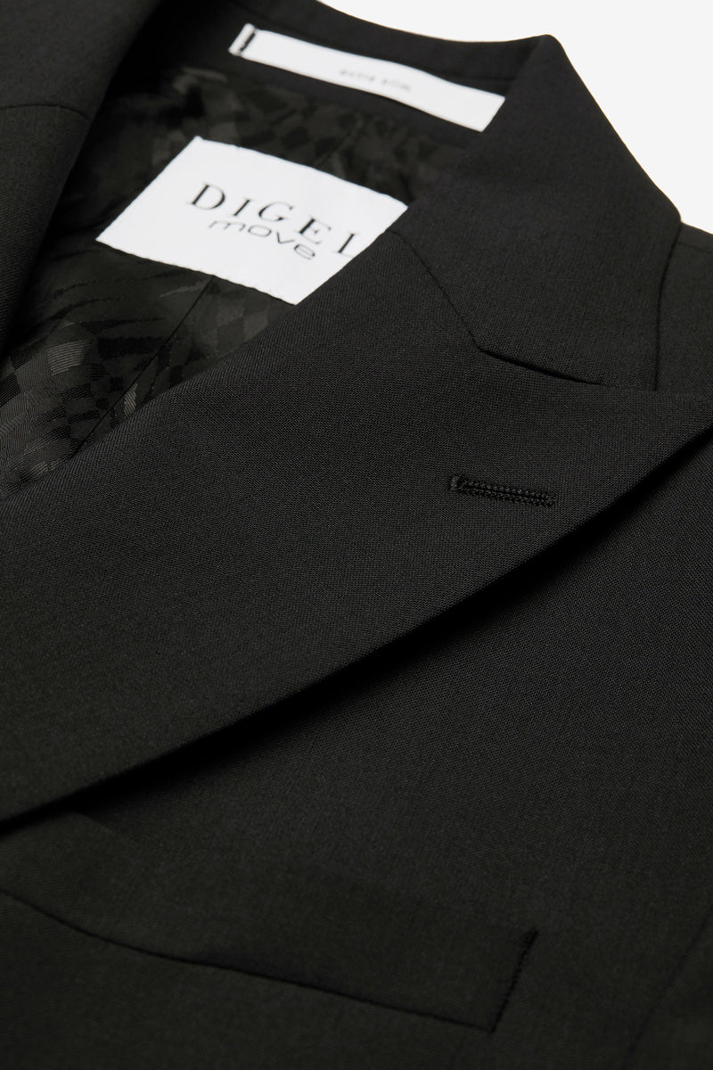 Digel musta kaksirivinen puvuntakki Nash extra slim fit
