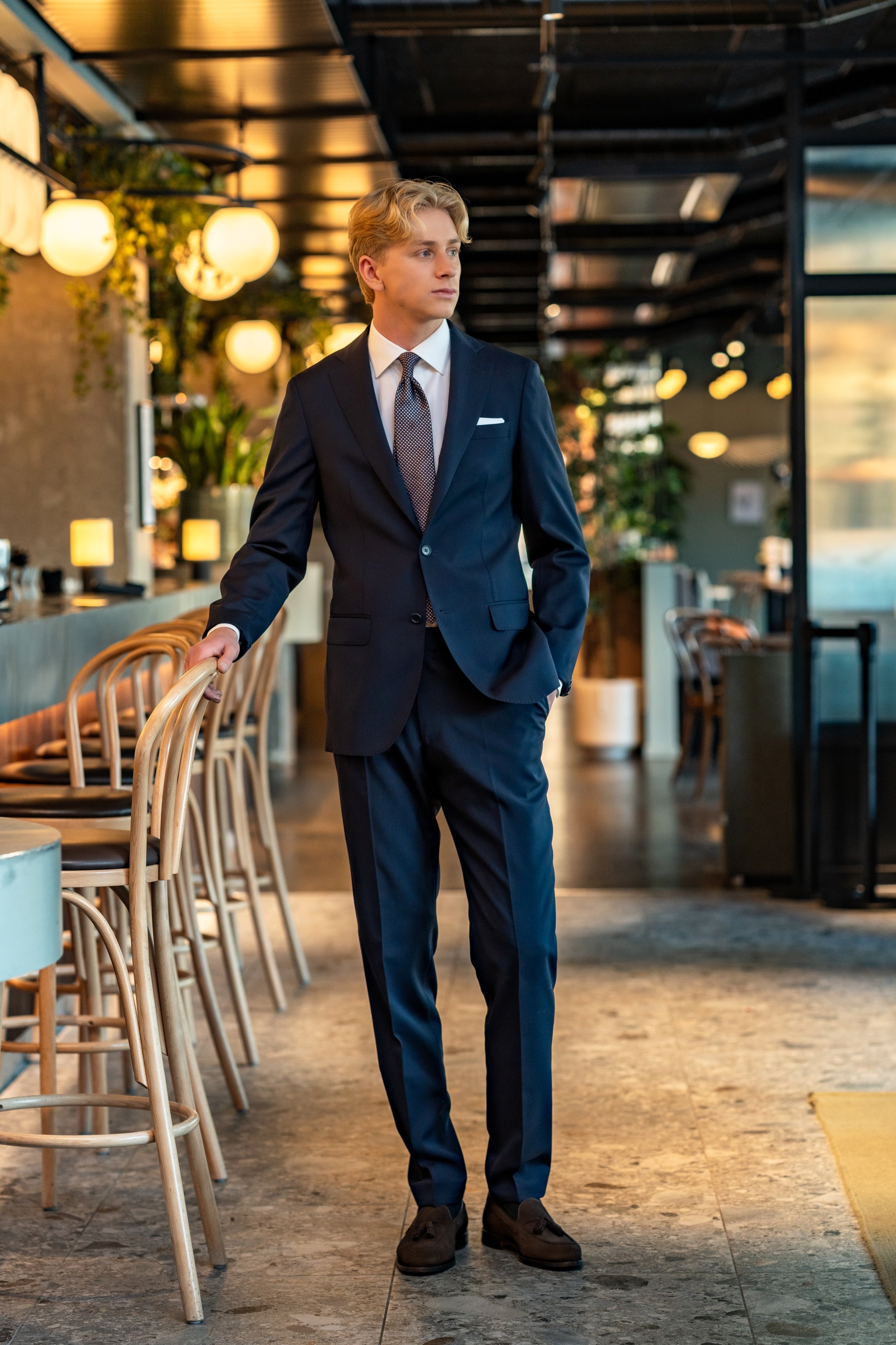 Cavaliere tummansininen puvuntakki slim fit "Yale"