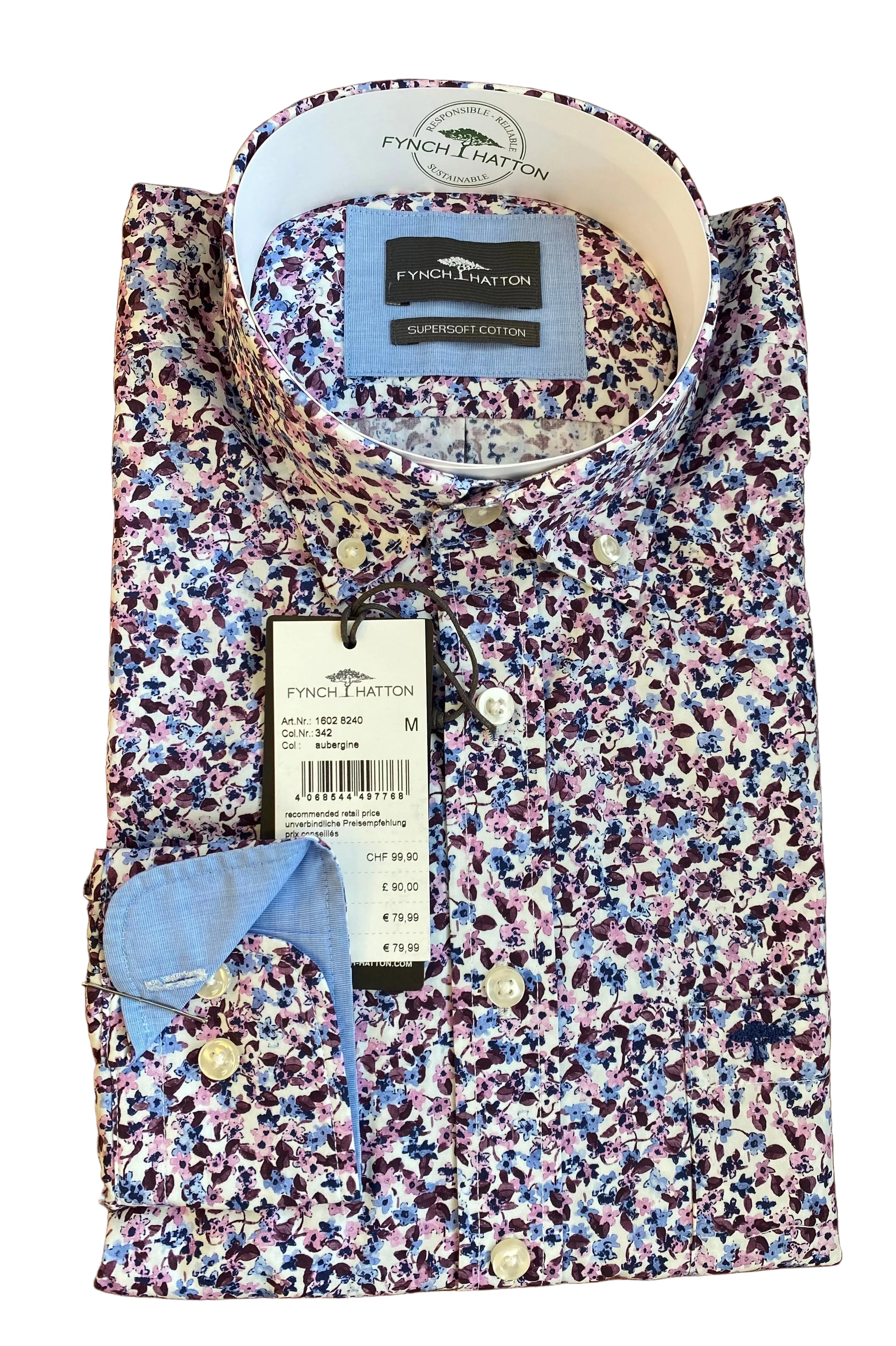 Fynch Hatton kauluspaita Kukkakuvio