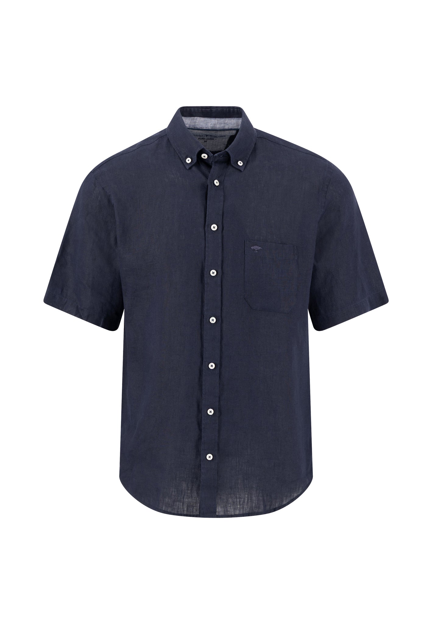 Fynch-Hatton lyhythihainen pellavapaita navy regular fit