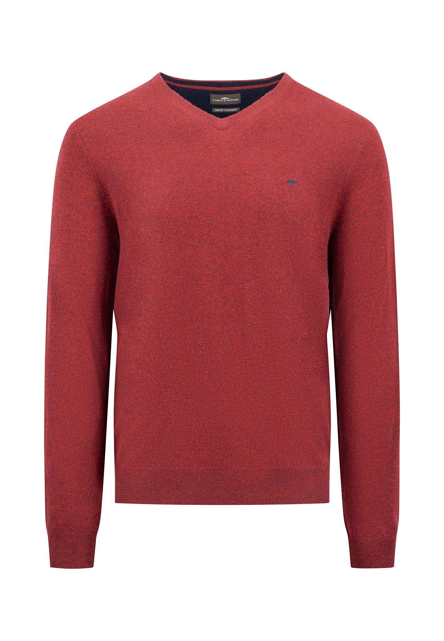 Fynch-Hatton merino-cashmere v-neck punainen