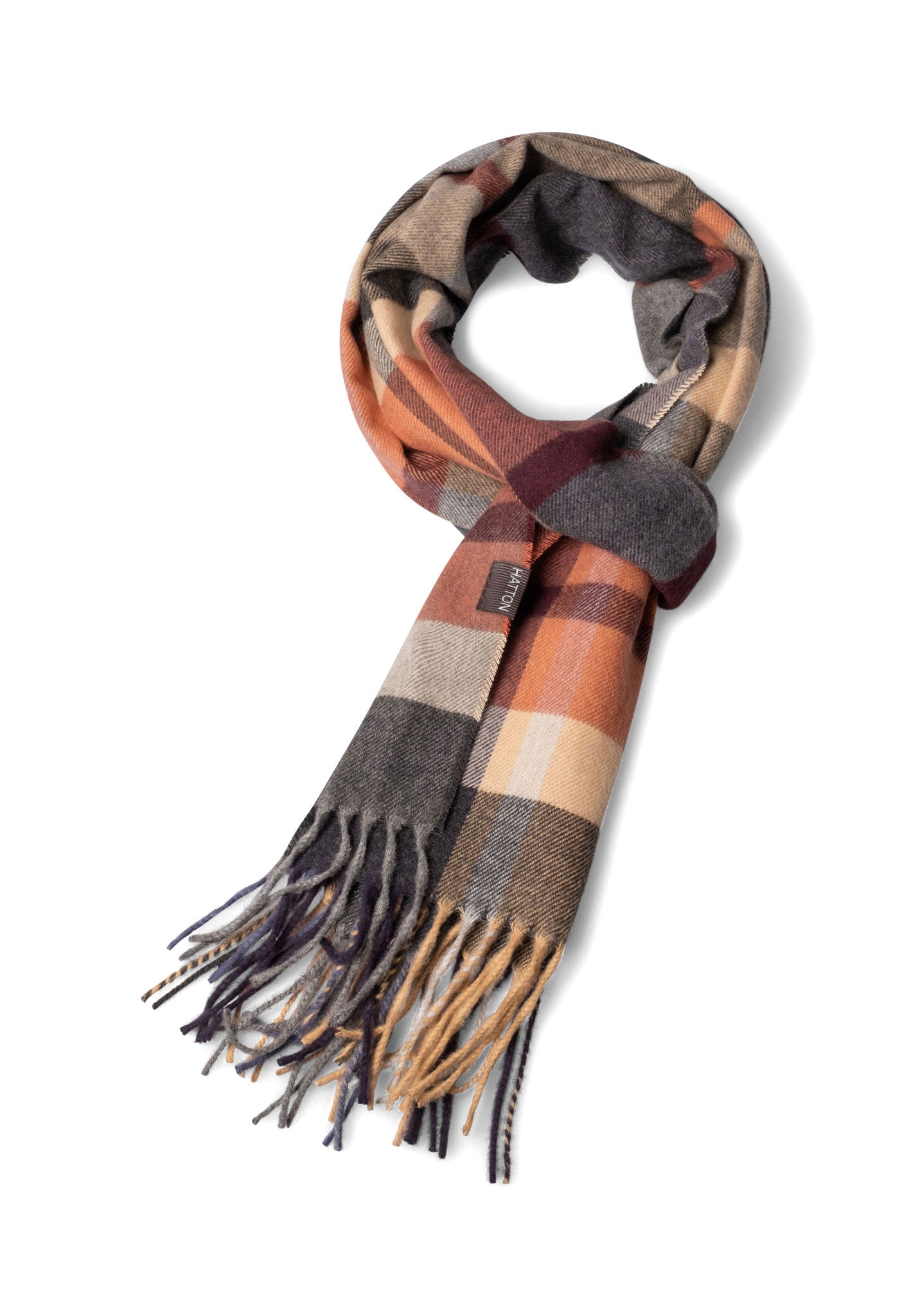 Fynch-Hatton kaulahuivi Soft Check Scarf - Deep Merlot