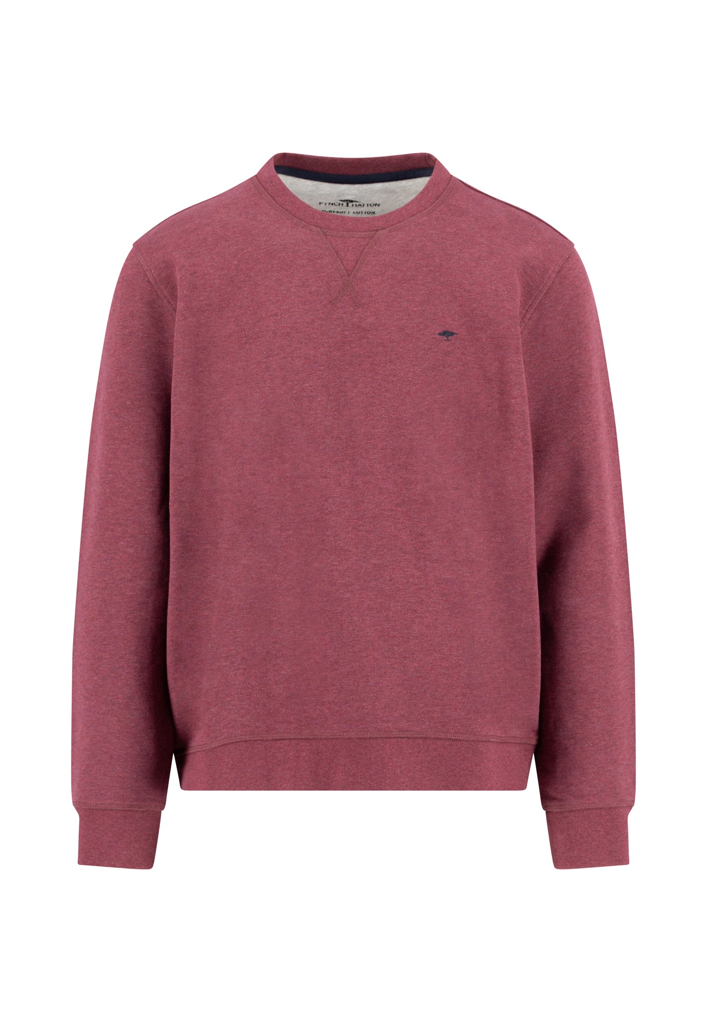Fynch-Hatton Miesten Collegepaita Sweat O-Neck Deep Merlot
