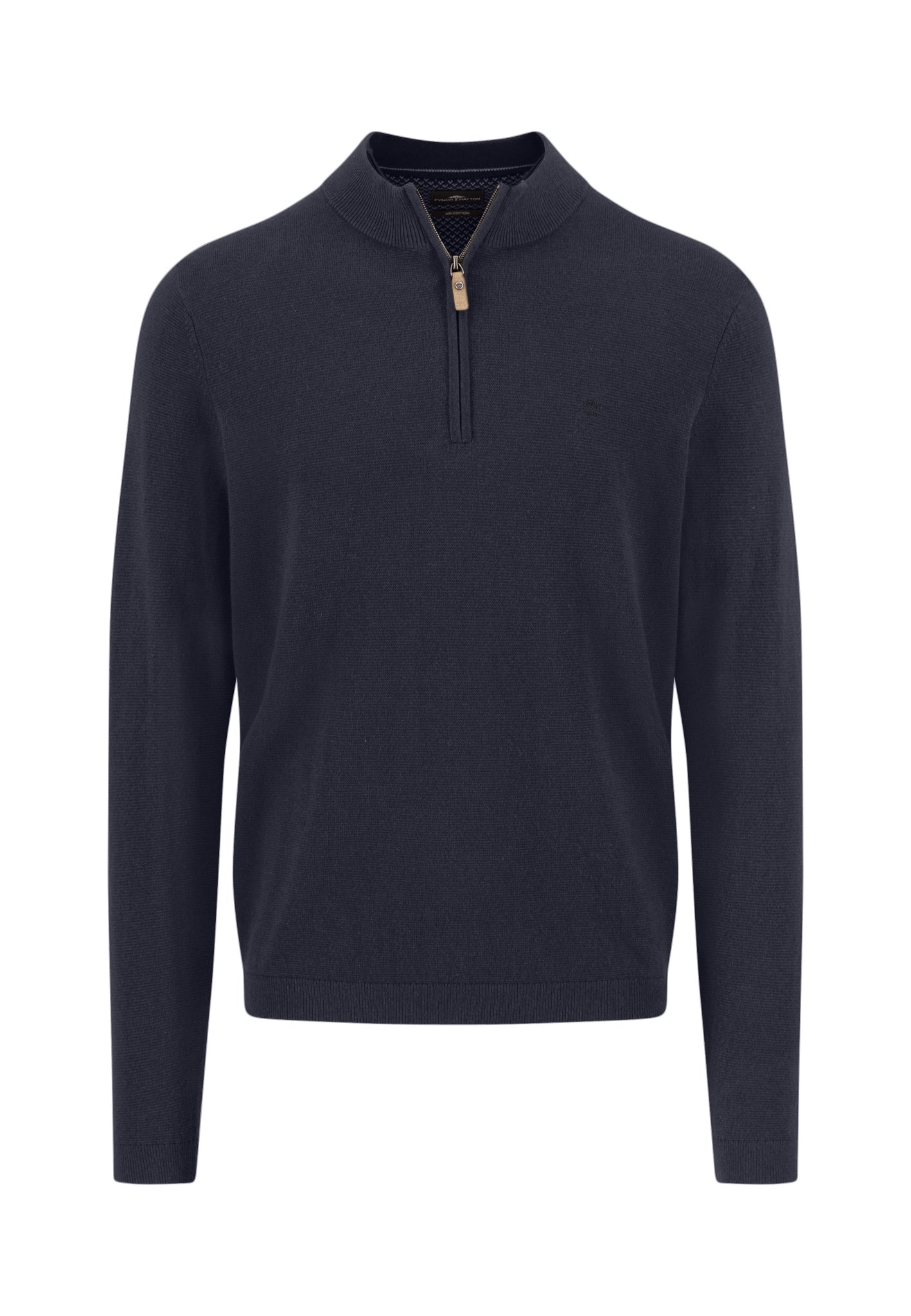 Fynch-Hatton half zip neule tummansininen puuvilla-kashmir
