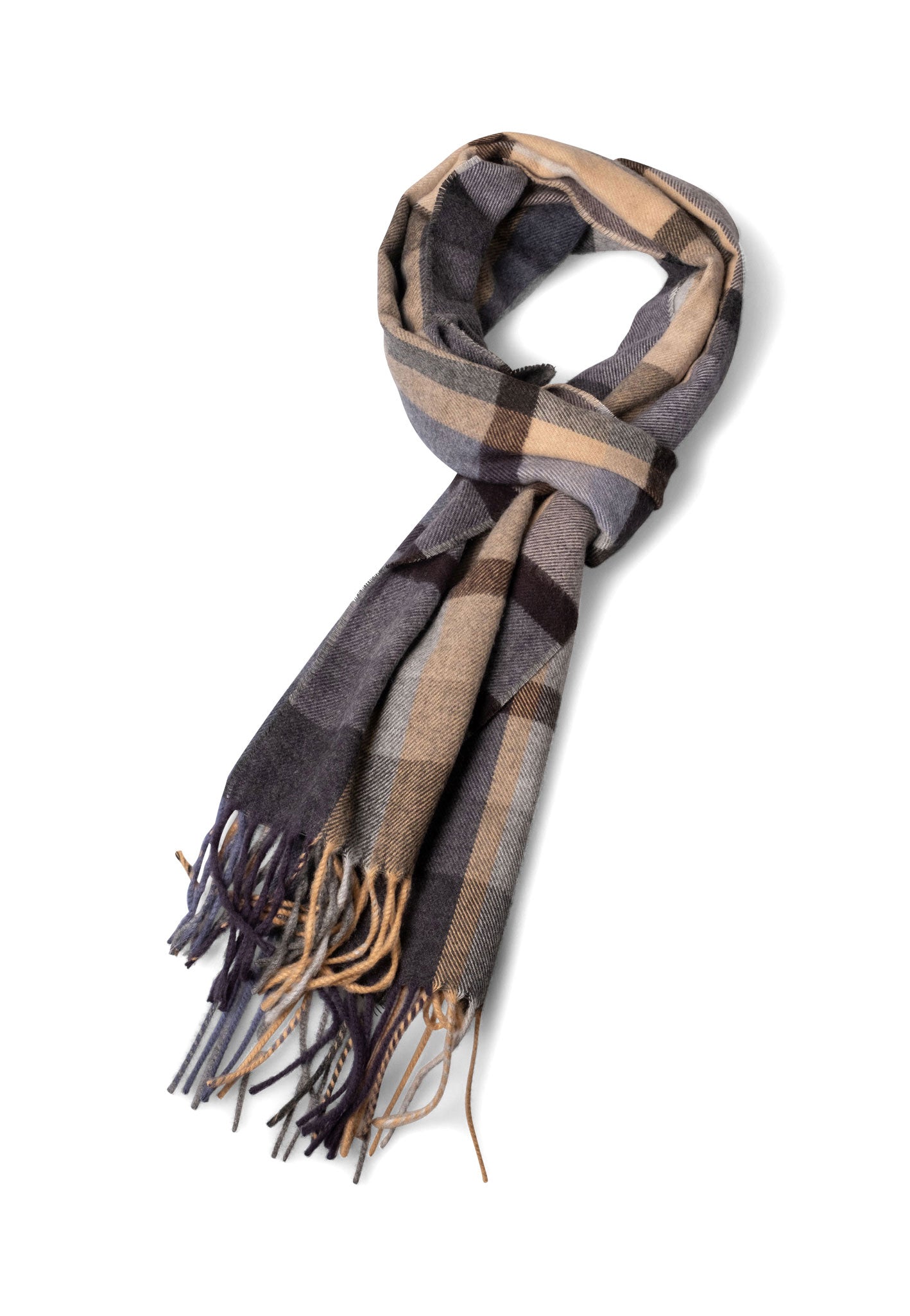 Fynch-Hatton kaulahuivi Soft Check Scarf - Charcoal