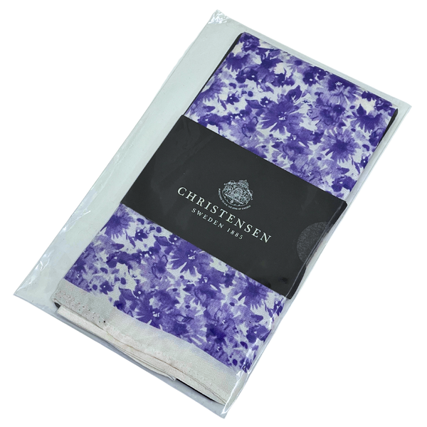 Amanda Christensen violetti kukallinen taskuliina "Pocket square"