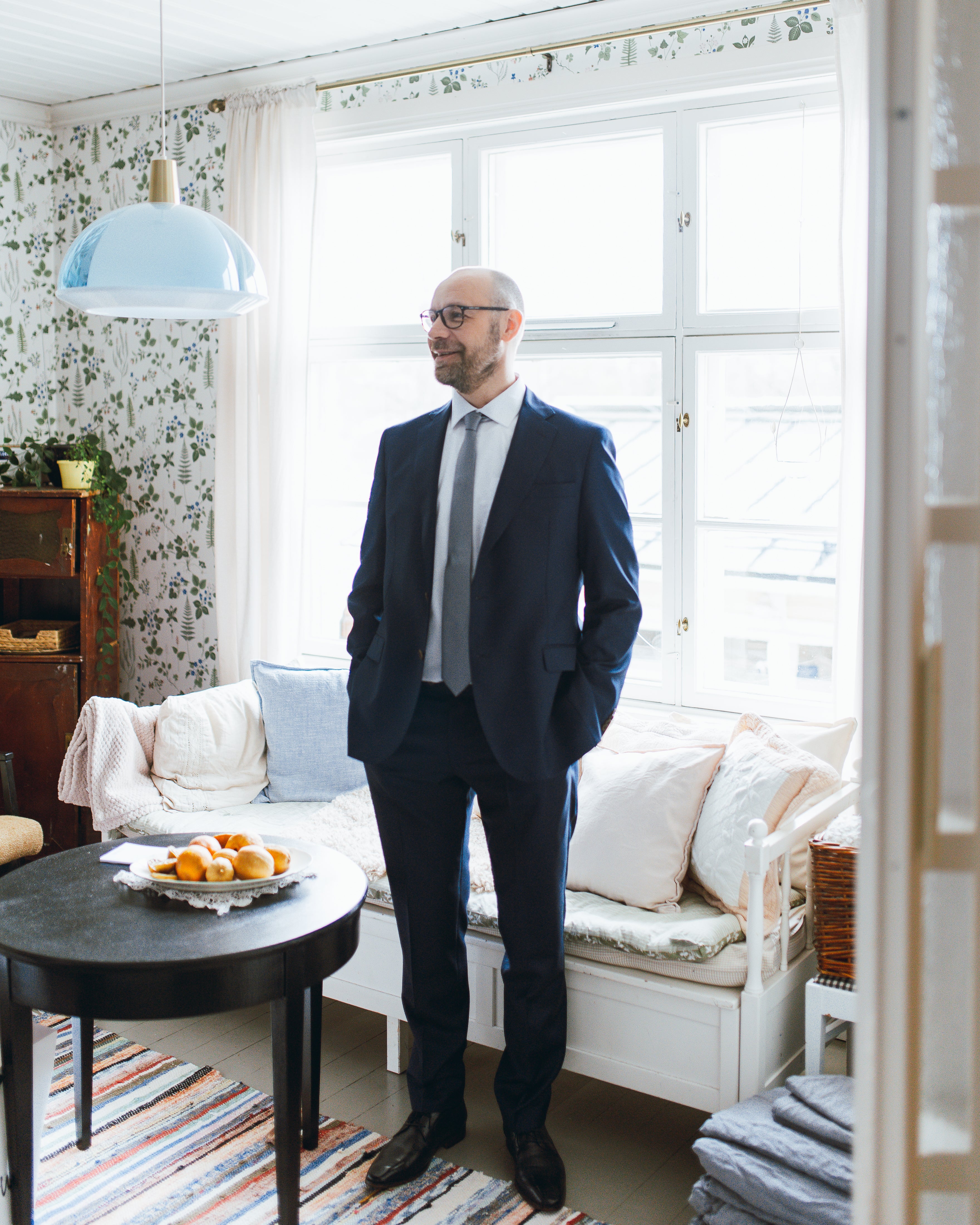 Cavaliere puvuntakki tummansininen classic fit "Parker"
