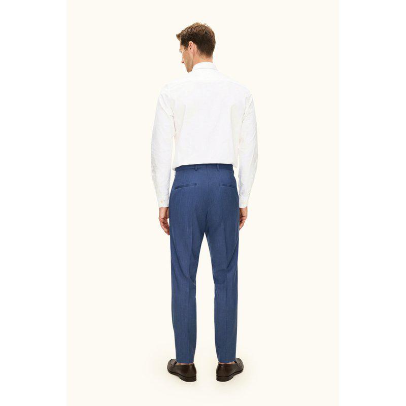 Oscar Jacobson sininen villapuku Marzotto Tropical Wool