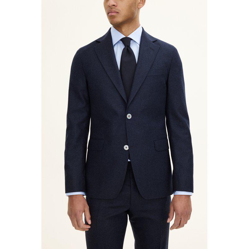 Oscar Jacobson flanellibleiseri tummansininen slim fit "Ego"