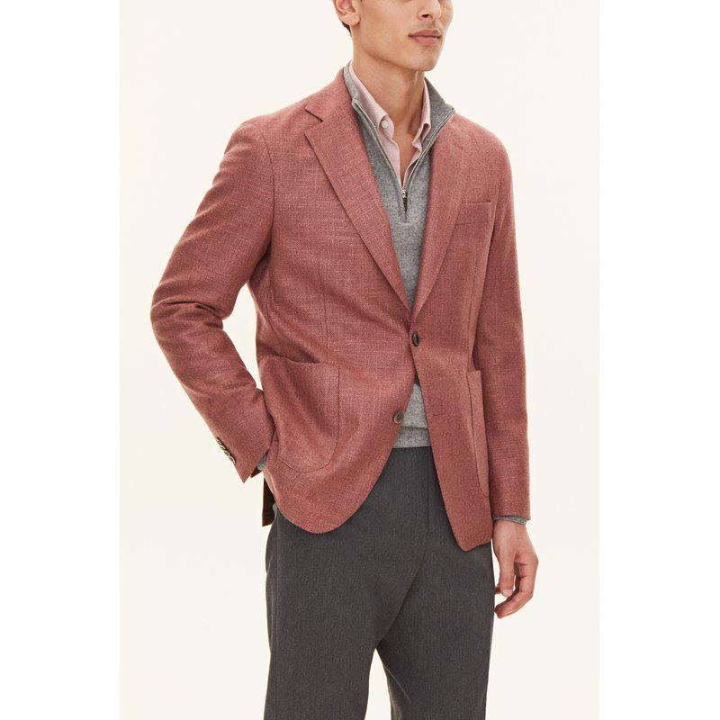 Oscar Jacobson bleiseri vaaleanpunainen regular fit "Ferry Patch Soft"