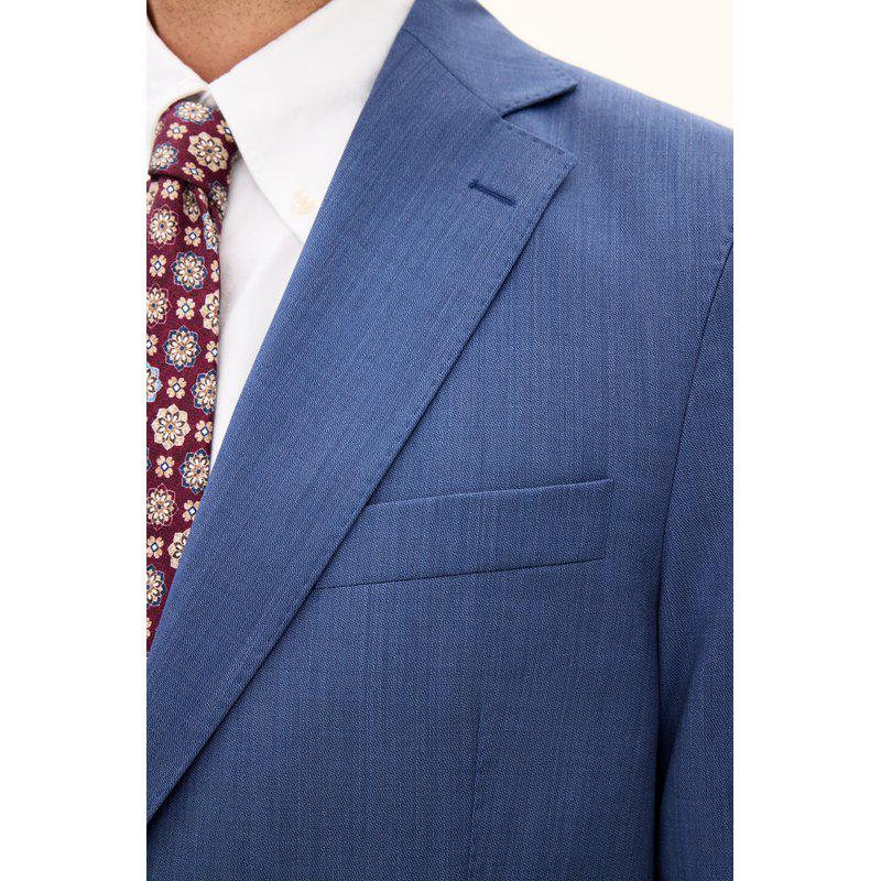 Oscar Jacobson sininen villapuku Marzotto Tropical Wool
