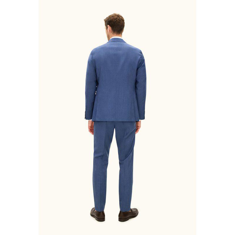 Oscar Jacobson sininen villapuku Marzotto Tropical Wool
