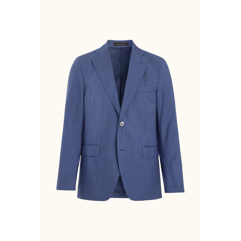 Oscar Jacobson sininen villapuku Marzotto Tropical Wool