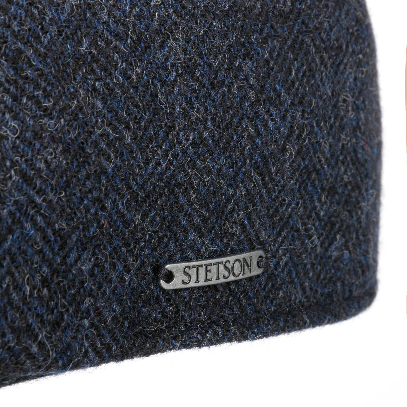 Stetsonin lippalakki tummansininen "Texas Wool Herringbone Cap"