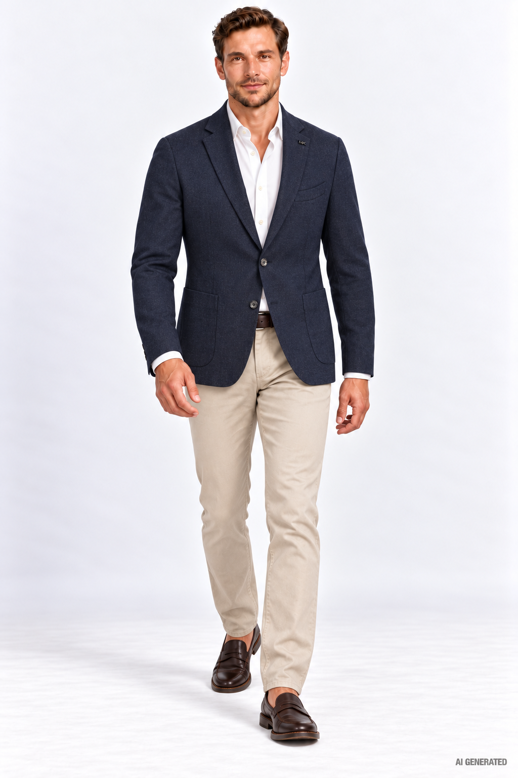 Michael Kors flanellibleiseri navy slim fit