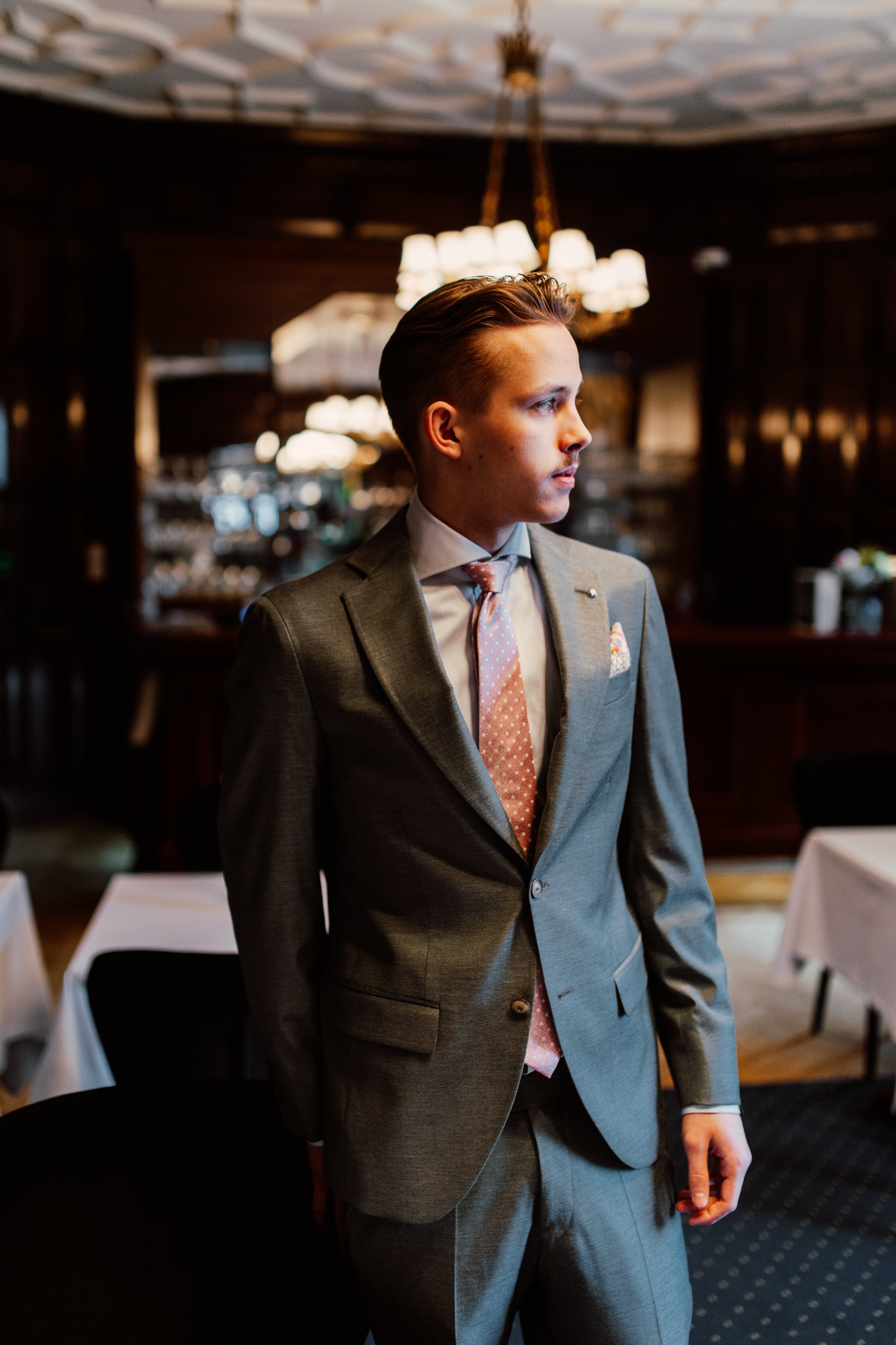 Cavaliere Jaxson vihreä kesäpuku slim fit
