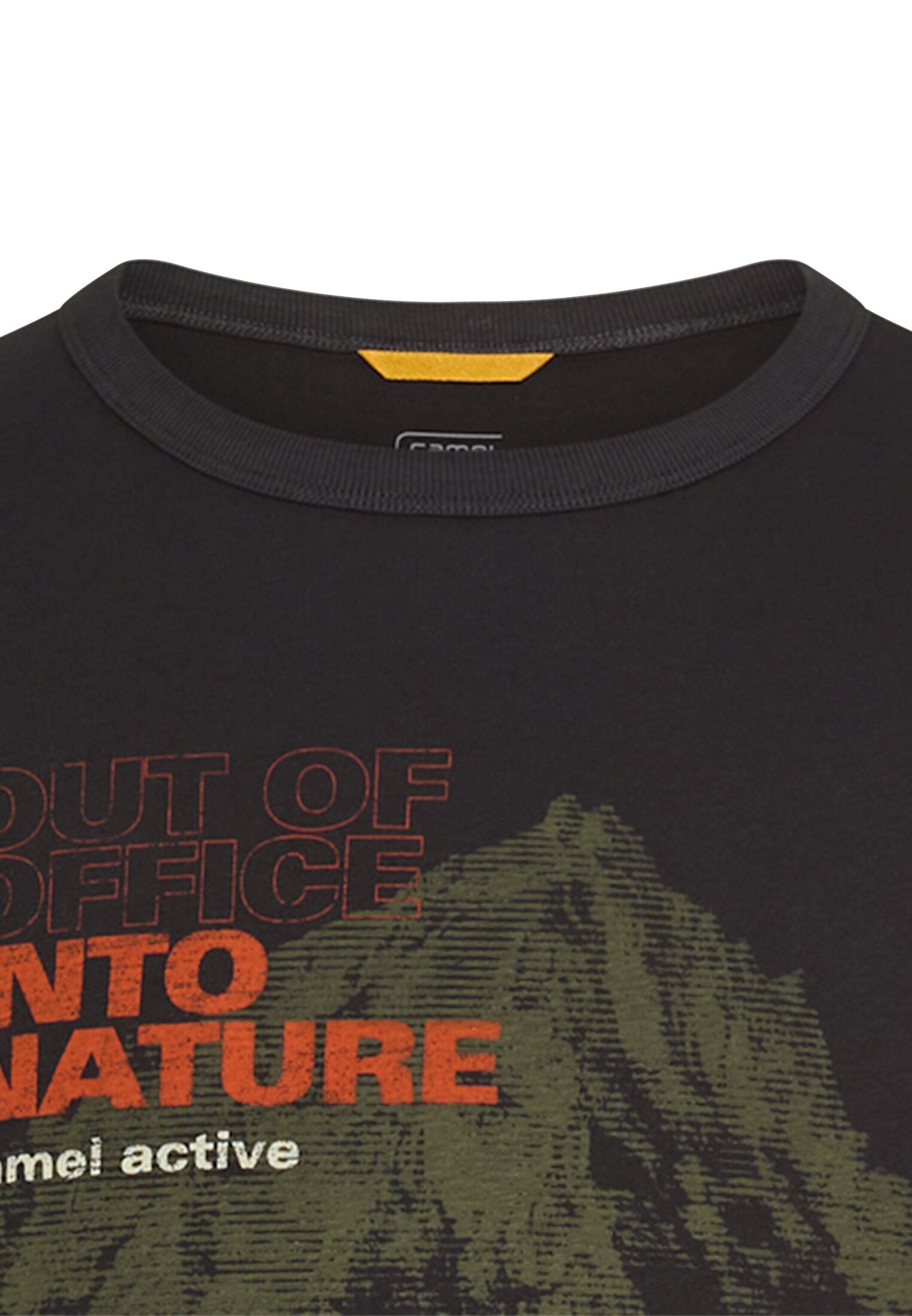 Camel Active T-paita musta Minimal Print
