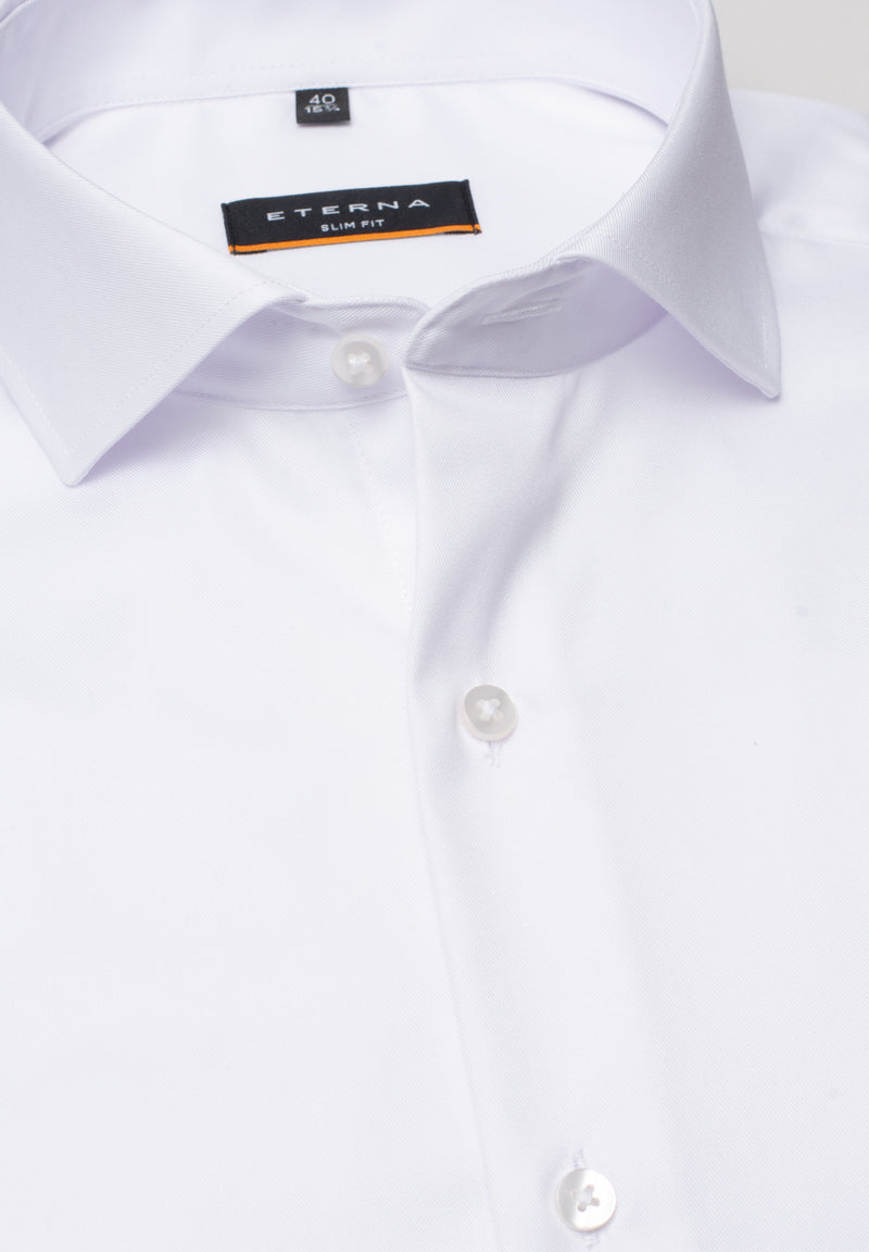 Eterna valkoinen kauluspaita "Slim fit cover shirt 8817"