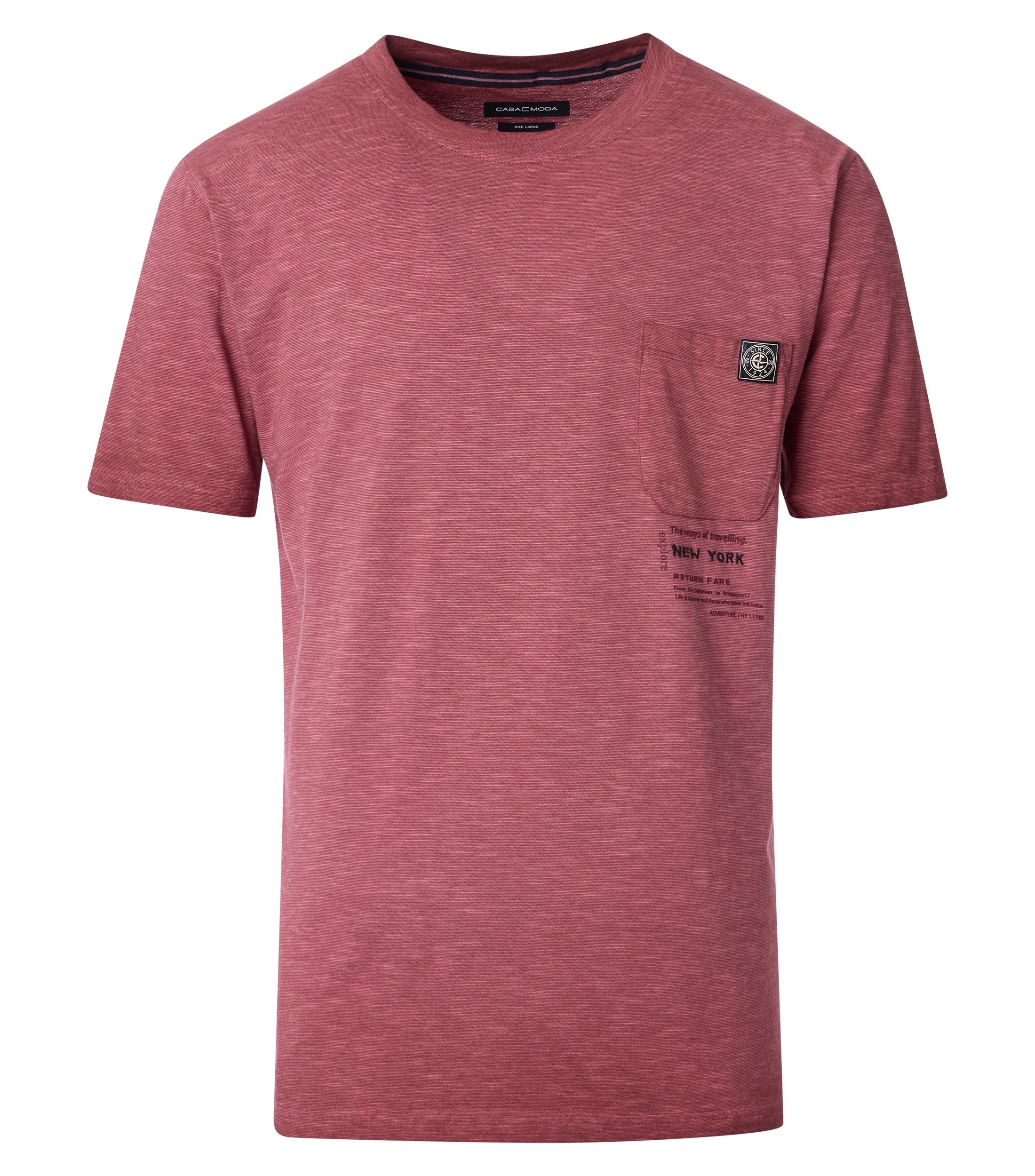 CasaModa t-paita punainen garment dyed