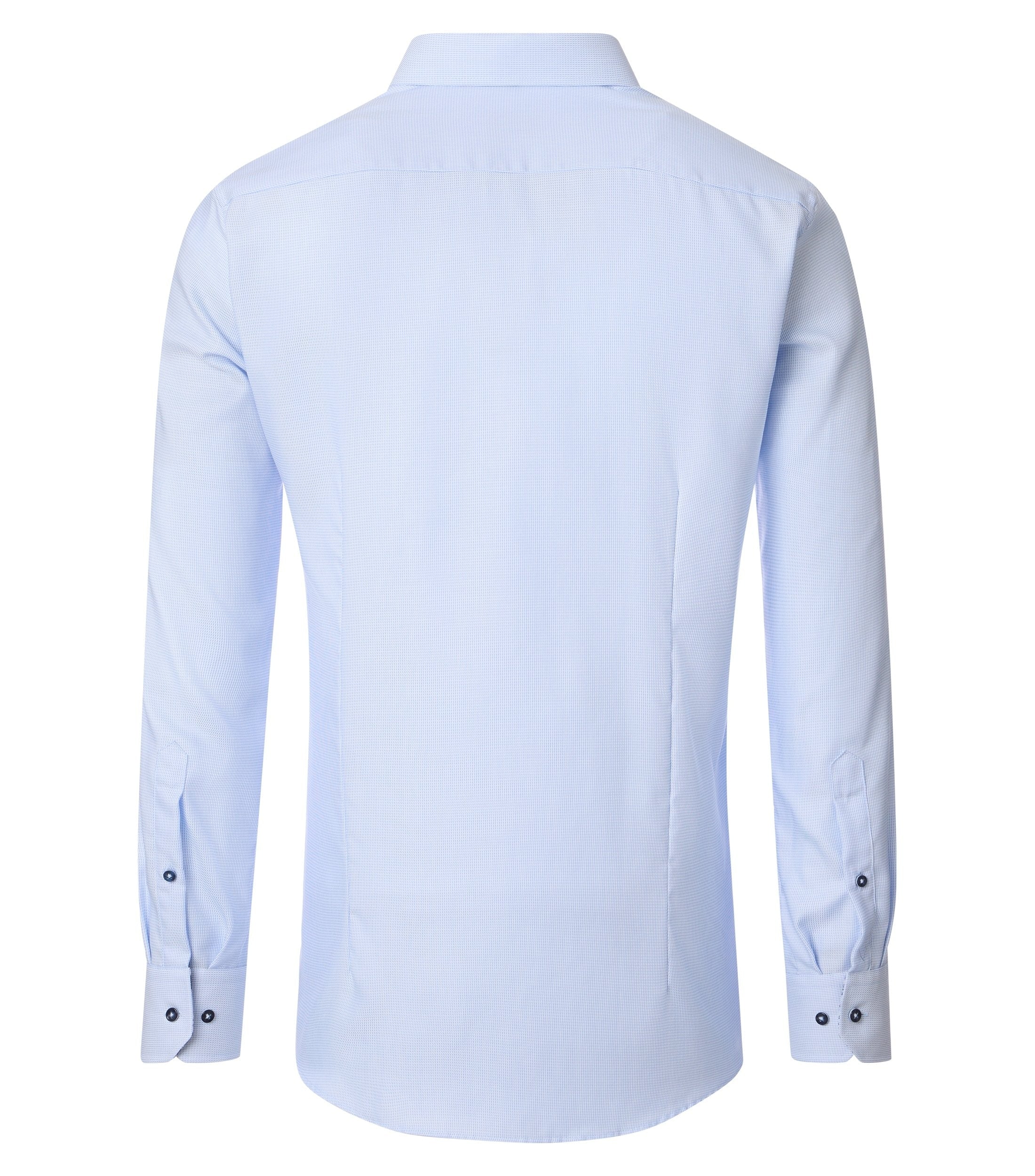 Venti kauluspaita vaaleansininen twill mikrotekstuuri kontrastivärein modern fit