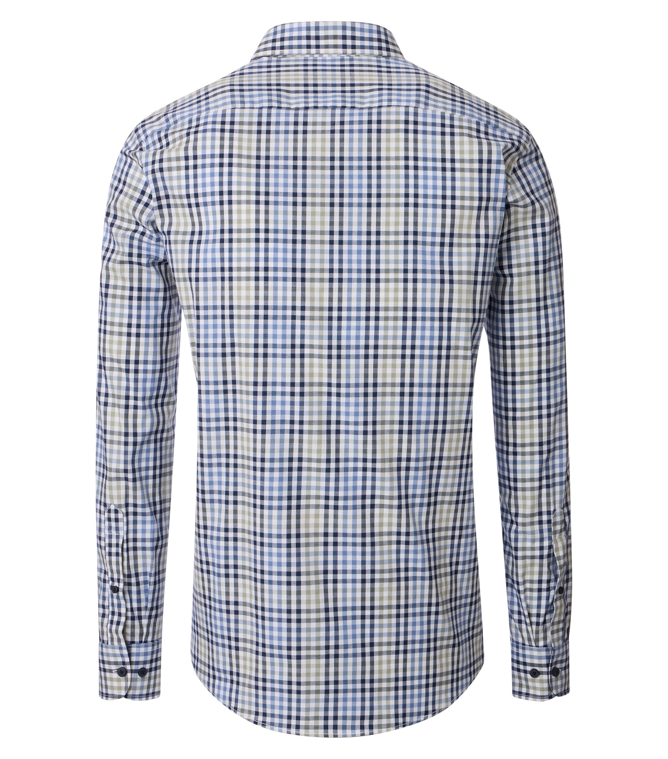 CasaModa kauluspaita vihreä ruutu kontrastivärein casual fit