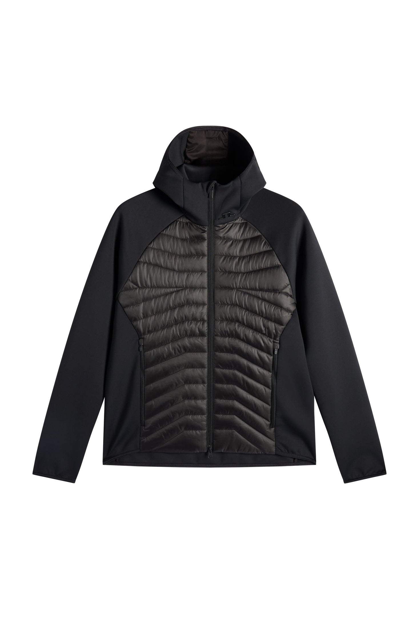 J.Lindeberg Heyden Quilt Hybrid Hood hybriditakki musta
