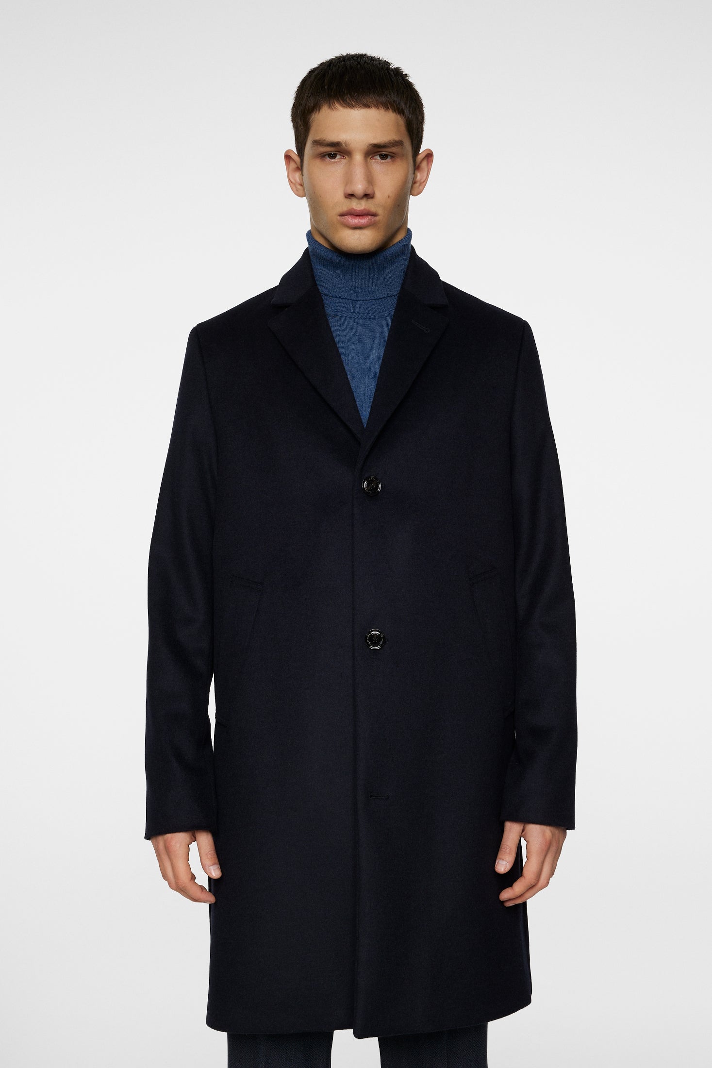 J.Lindeberg villakangastakki August Melton Cashmere Coat JL Navy