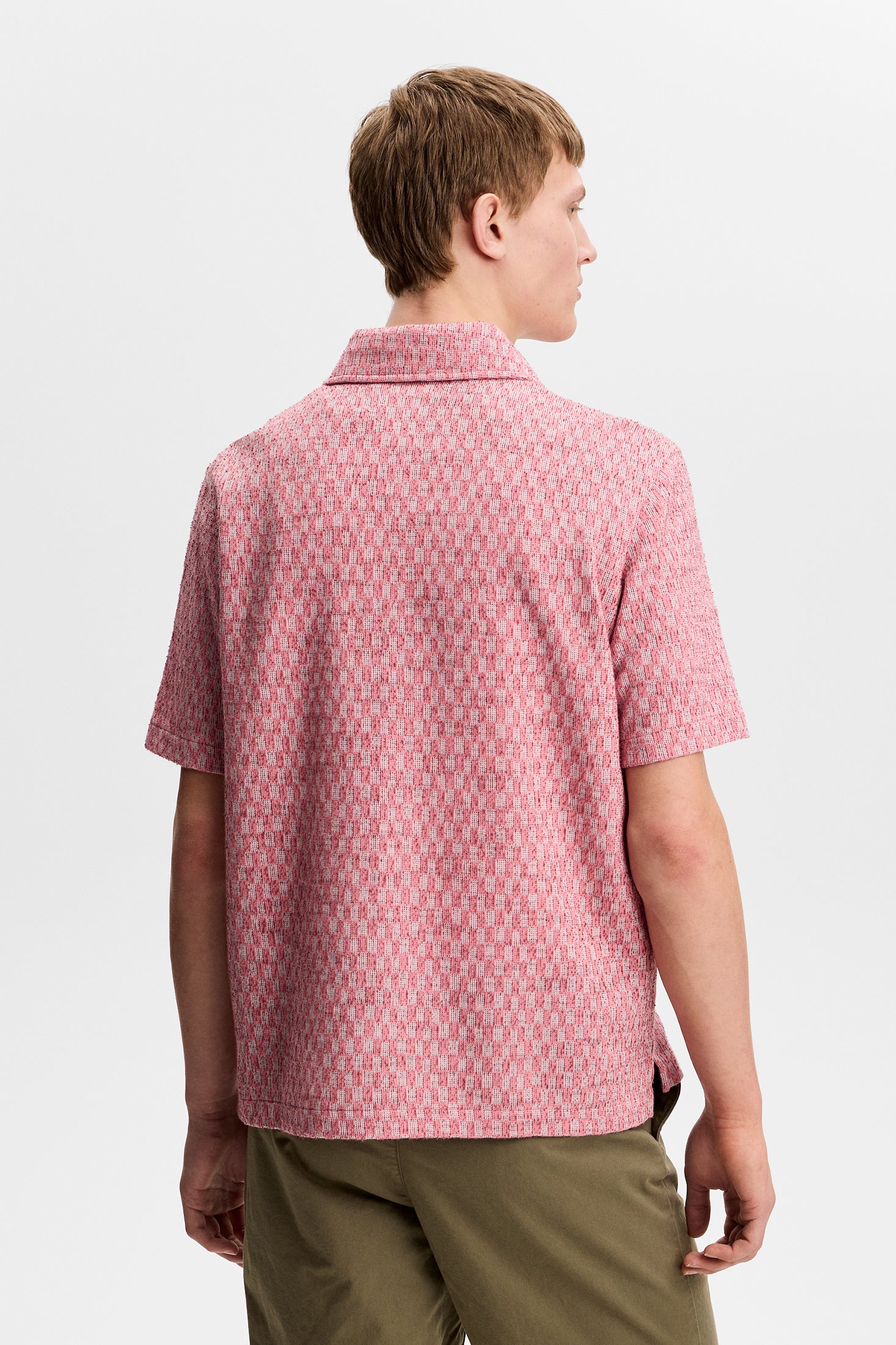 J.Lindeberg Torpa Jaquard Shirt lyhythihainen kauluspaita