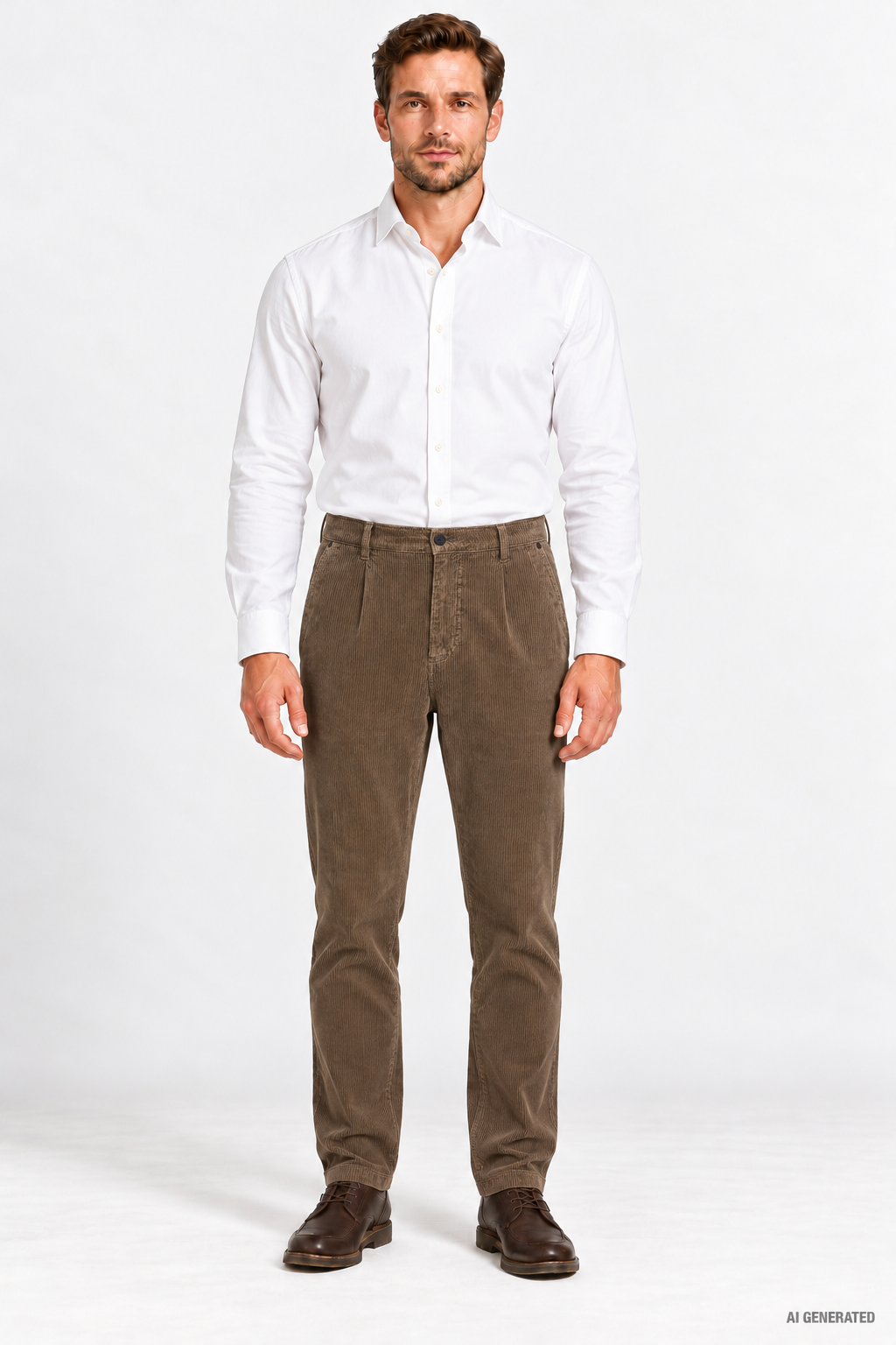 Camel Active tapered fit samettihousut ruskea