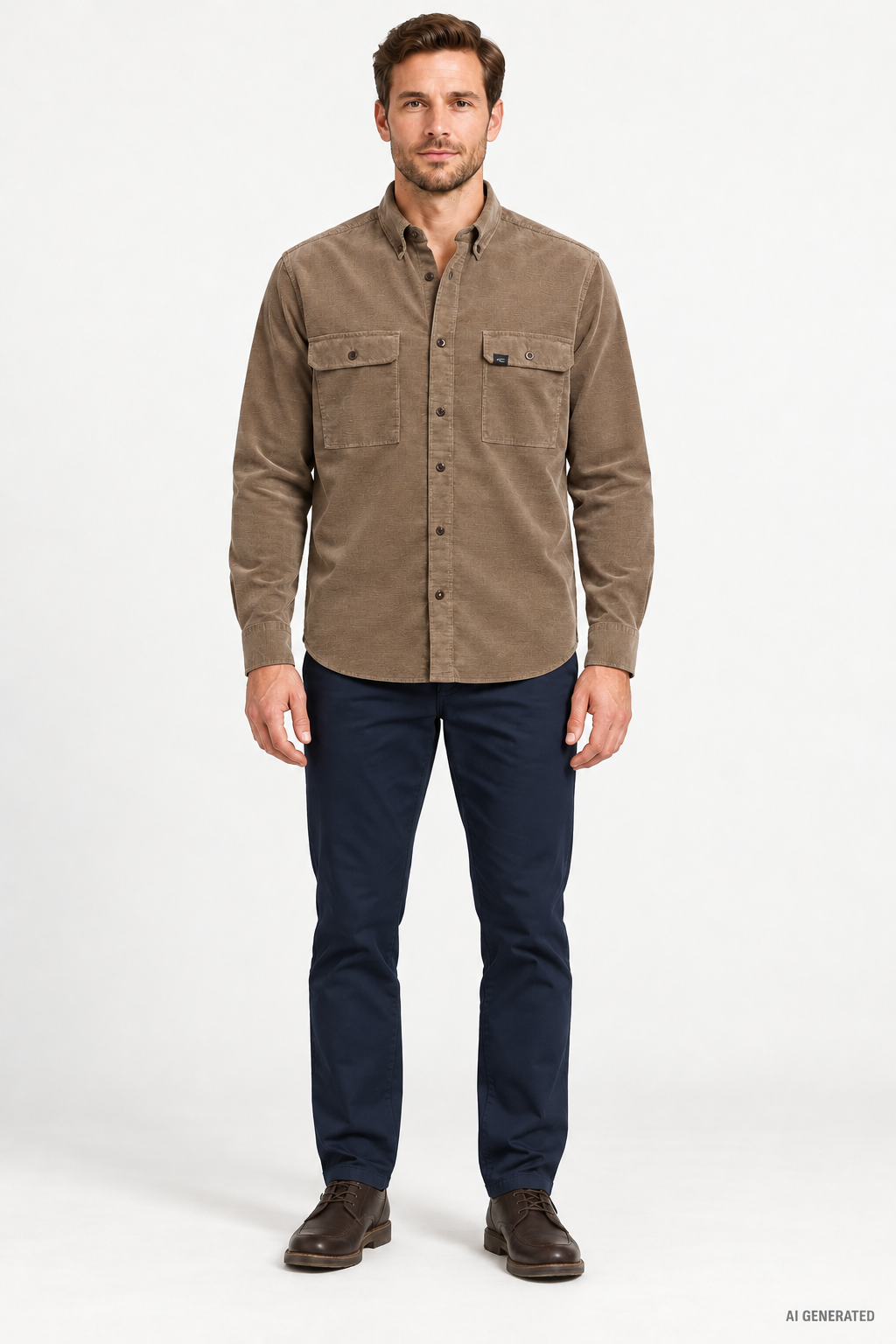 Camel Active samettipaita tumma khaki