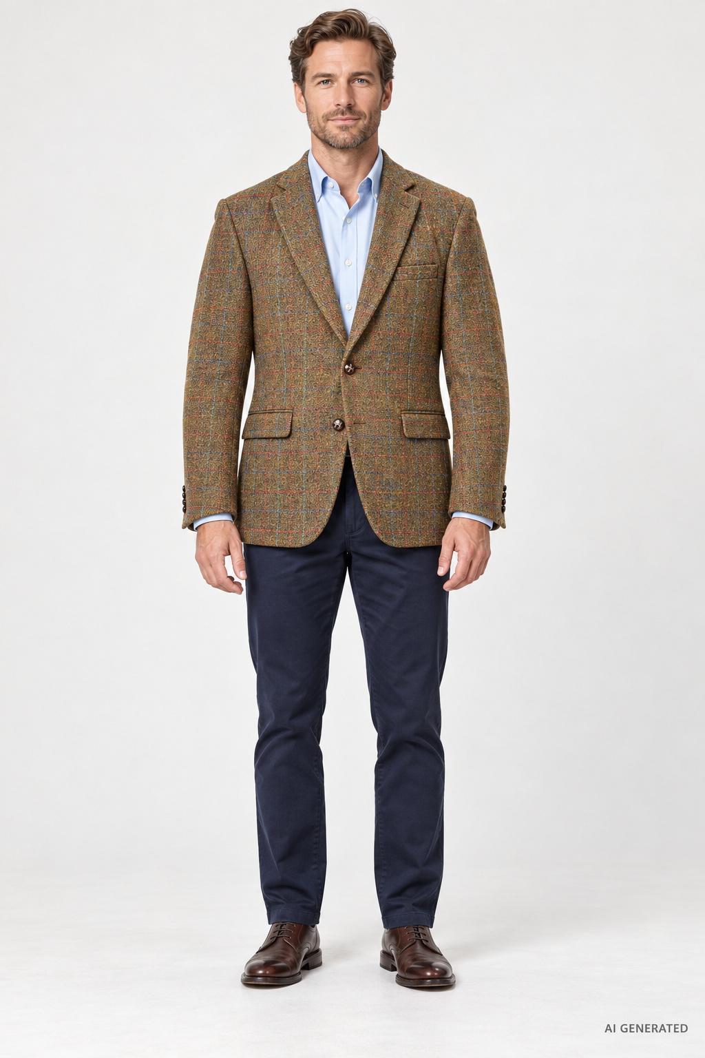 Harris Tweed Lewis bleiseri ruskea ruutu